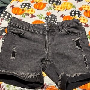 SO Black Distressed Kids Denim Shorts